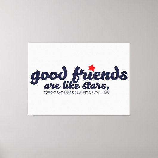 Goede vrienden zijn als sterren canvas afdruk (Voorkant)