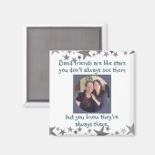 Goede vrienden zijn als sterren Custom Quote Magne Magneet (Voorkant / Achterkant)