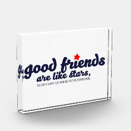 Goede vrienden zijn als sterren fotoblokken