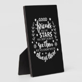 Goede vrienden zijn als sterren fotoplaat (Zijkant)