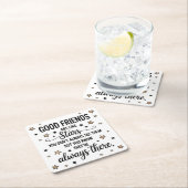 Goede vrienden zijn als sterren Inspirerend citaat Kartonnen Onderzetters (Insitu)