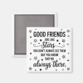 Goede vrienden zijn als sterren Inspirerend citaat Magneet (Voorkant / Achterkant)