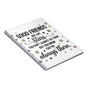 Goede vrienden zijn als sterren Inspirerend citaat Notitieboek (Rechterzijde)