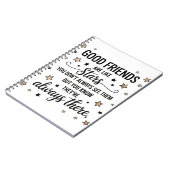 Goede vrienden zijn als sterren Inspirerend citaat Notitieboek (Linkerzijde)