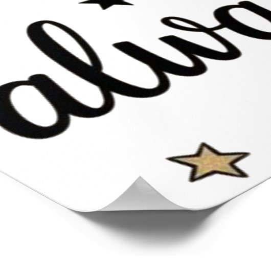 Goede vrienden zijn als sterren Inspirerend citaat Poster (Hoek)