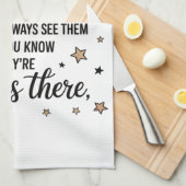 Goede vrienden zijn als sterren Inspirerend citaat Theedoek (Quarter Fold)