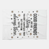 Goede vrienden zijn als sterren Inspirerend citaat Theedoek (Horizontaal)