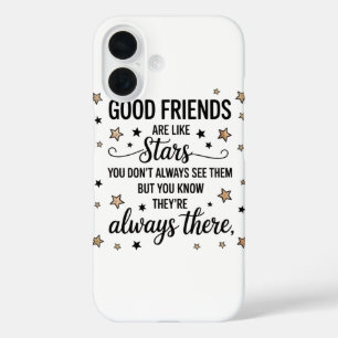 Goede Vrienden Zijn Als Sterren Inspirerende Citaa iPhone 16 Hoesje
