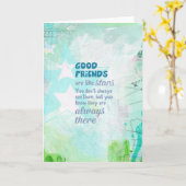 Goede vrienden zijn als sterren kaart (Gele Bloem)