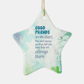 Goede vrienden zijn als sterren keramisch ornament (Rechts)