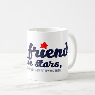 Goede vrienden zijn als sterren koffiemok