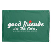 Goede vrienden zijn als sterren kussensloop (Achterkant)