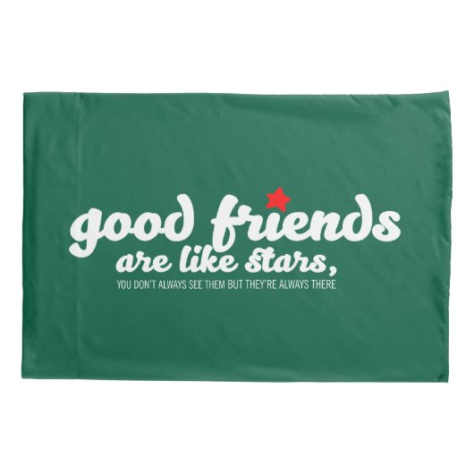 Goede vrienden zijn als sterren kussensloop (Achterkant)