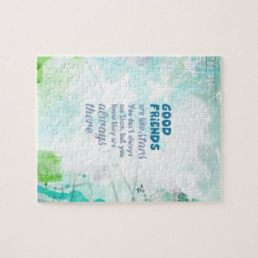 Goede vrienden zijn als sterren legpuzzel (Horizontaal)