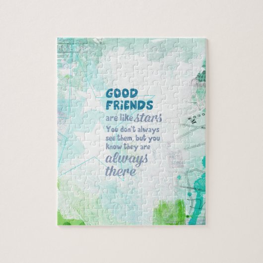 Goede vrienden zijn als sterren legpuzzel (Verticaal)