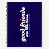 Goede vrienden zijn als sterren notitieboek (Voorkant)