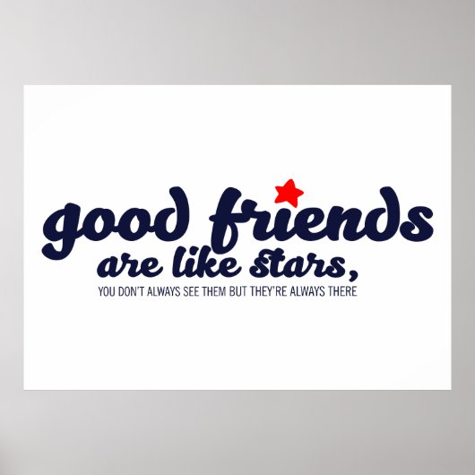 Goede vrienden zijn als sterren poster (Voorkant)