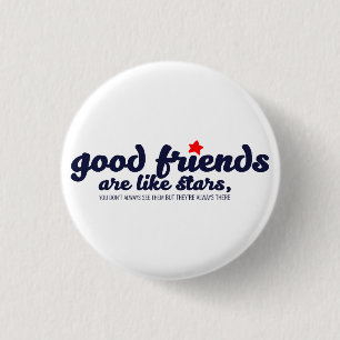 Goede vrienden zijn als sterren ronde button 3,2 cm