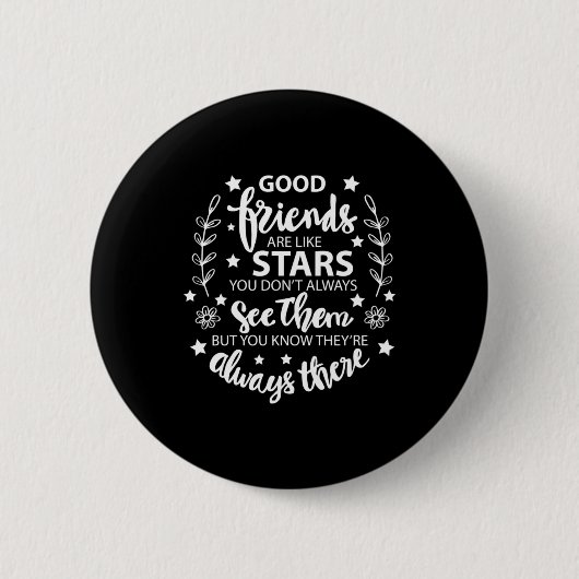 Goede vrienden zijn als sterren ronde button 5,7 cm (Voorkant)