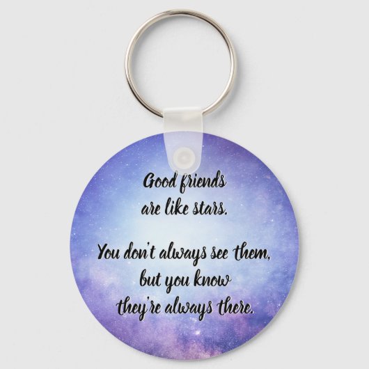 Goede vrienden zijn als sterren sleutelhanger (Voorkant)