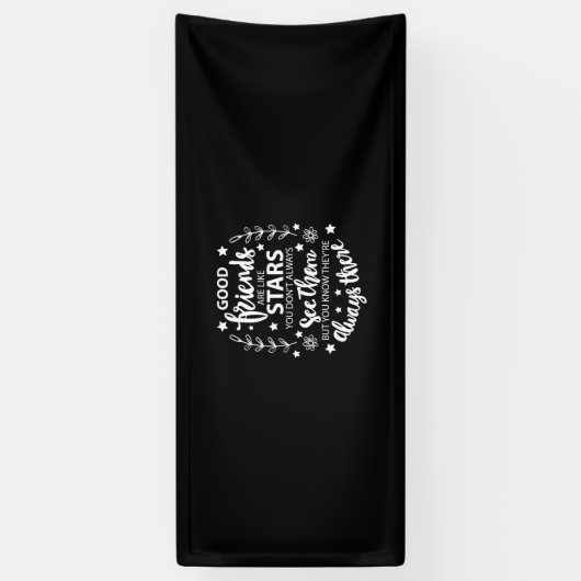 Goede vrienden zijn als sterren spandoek (Verticaal)