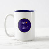 Goede vrienden zijn als sterren... tweekleurige koffiemok (Links)