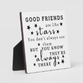 Goede vrienden zijn als sterren: Vriendschap Quote Fotoplaat (Voorkant)