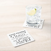 Goede vrienden zijn als sterren: Vriendschap Quote Kartonnen Onderzetters (Insitu)