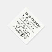 Goede vrienden zijn als sterren: Vriendschap Quote Servet (Hoek)