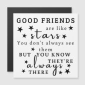 Goede vrienden zijn als sterren: Vriendschapsquote (Voorkant / Achterkant)