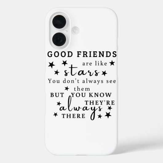 Goede Vrienden Zijn Als Sterren: Vriendschapsquote Case-Mate iPhone Case (Achterkant)