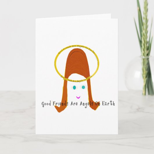 Goede vrienden zijn Angels op aarde Kaart (Voorkant)