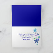 Goede vrienden zoals sterren altijd daar citaat kaart (Binnen)