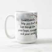 Goede vriendschapsvriendschap Citaat uit vogelpest Koffiemok (Links)
