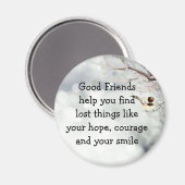 Goede vriendschapsvriendschap Citaat uit vogelpest Magneet (Voorkant / Achterkant)