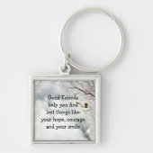 Goede vriendschapsvriendschap Citaat uit vogelpest Sleutelhanger (Voorkant)