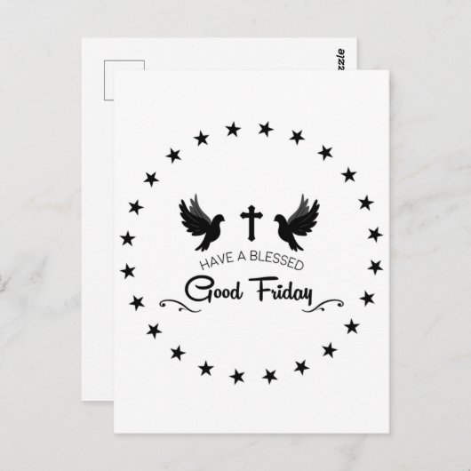 Goede Vrijdag Briefkaart (Voorkant / Achterkant)