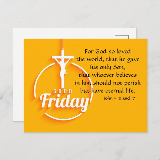 Goede Vrijdag Briefkaart (Voorkant / Achterkant)