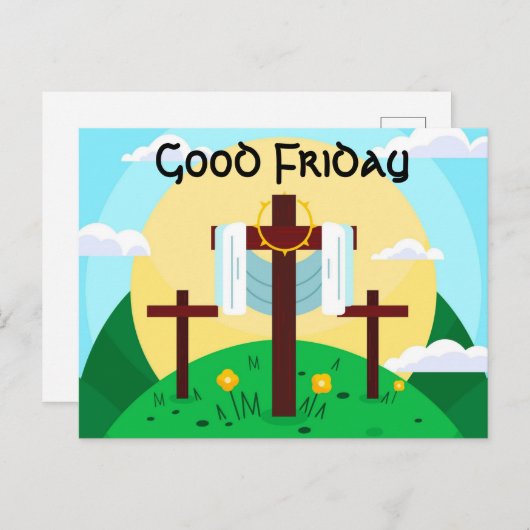 Goede Vrijdag Briefkaart (Voorkant / Achterkant)