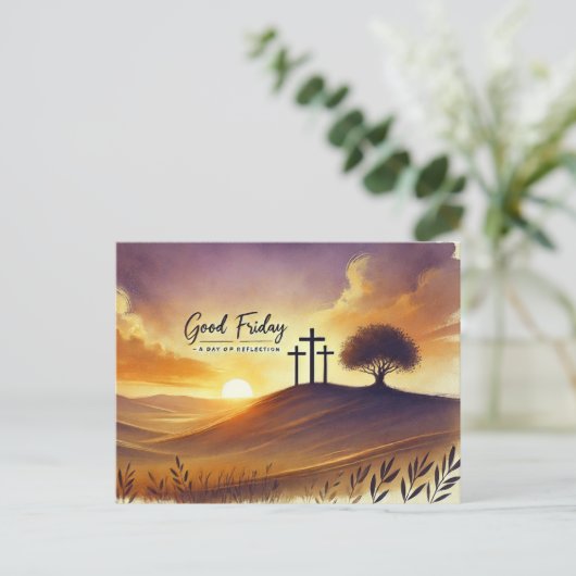 Goede Vrijdag Briefkaart (Staand voorkant)