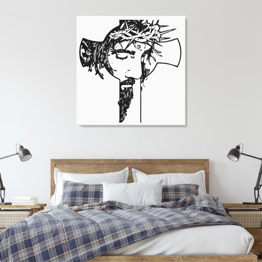 Goede Vrijdag gebeden Canvas Afdruk (Insitu (Slaapkamer))
