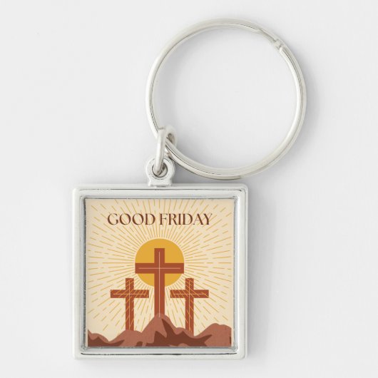 Goede Vrijdag Kaart Sleutelhanger (Voorkant)