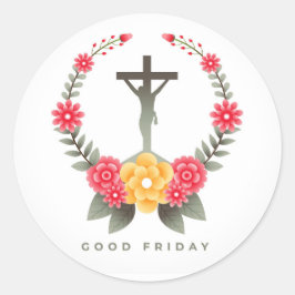 Goede Vrijdag Ronde Sticker