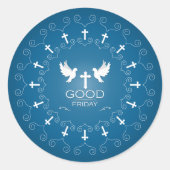 Goede Vrijdag Ronde Sticker (Voorkant)