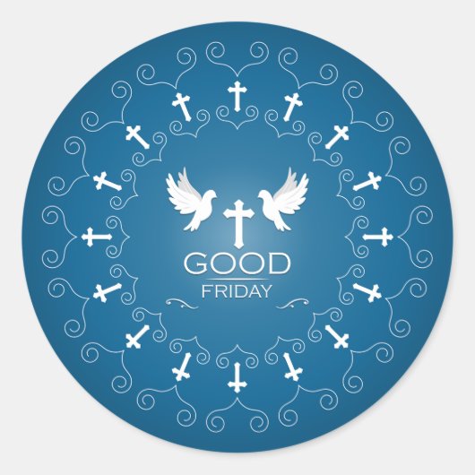Goede Vrijdag Ronde Sticker (Voorkant)