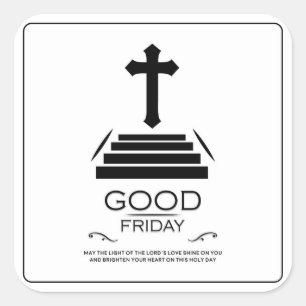 Goede Vrijdag Vierkante Sticker