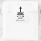 Goede Vrijdag Vierkante Sticker (Tas)