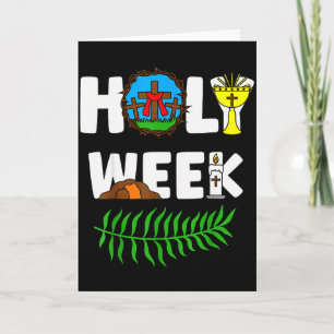 Goede Week Palmzondag Witte Donderdag Goede Vrijda Kaart
