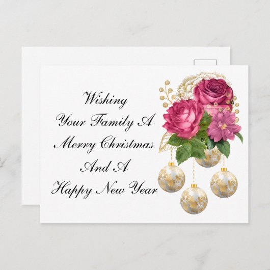 Goede wensen met Kerstmis Briefkaart (Voorkant / Achterkant)