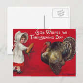 Goede wensen voor de dag van de Thanksgiving Feestdagenkaart (Voorkant / Achterkant)
